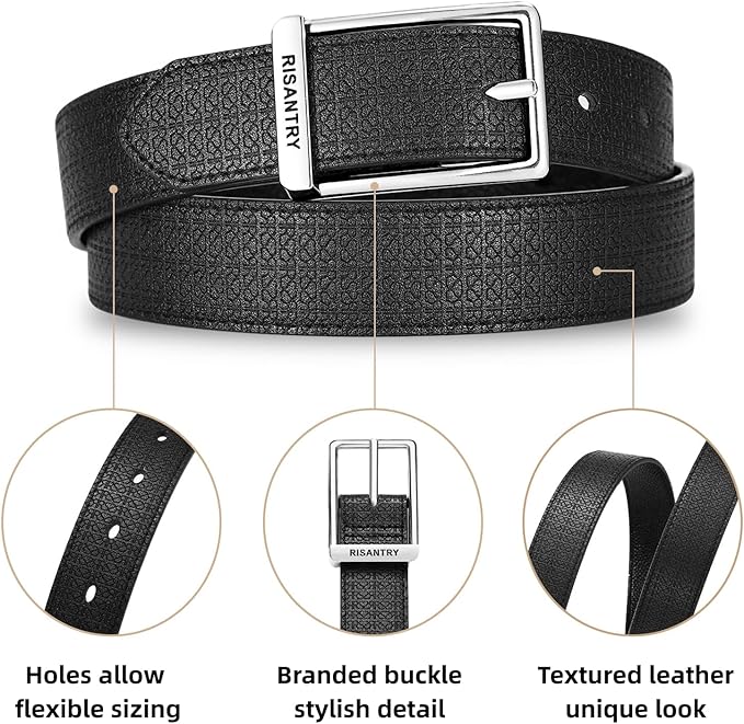 Women's Belt Fashion Buckle Premium Synthetic Leather Ladie Belts for Jeans Minimalist Design Gifts for Women