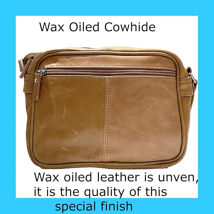 Cowhide Leather Women's Shoulder Purse Small Cross Body Organizer Bag with Many Pockets