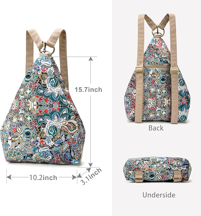Black Butterfly Premium Backpack for Women, Bohemia Style Fashion Casual Daypack Backpack, Small Backpack Purse (02-blue)