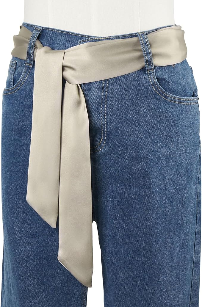 Solid Color Neck Scarf Purse Narrow Scarf Handbags Skinny Twill Hair Scarves Women Fashion Accessories Bag Charms