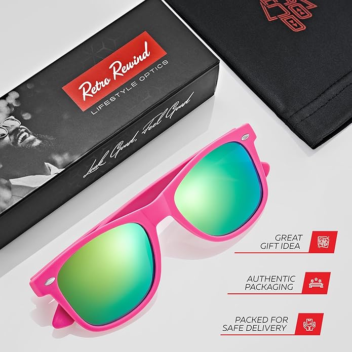 Retro Rewind Polarized Sunglasses for Men and Women - UV Protection Classic Sun Glasses