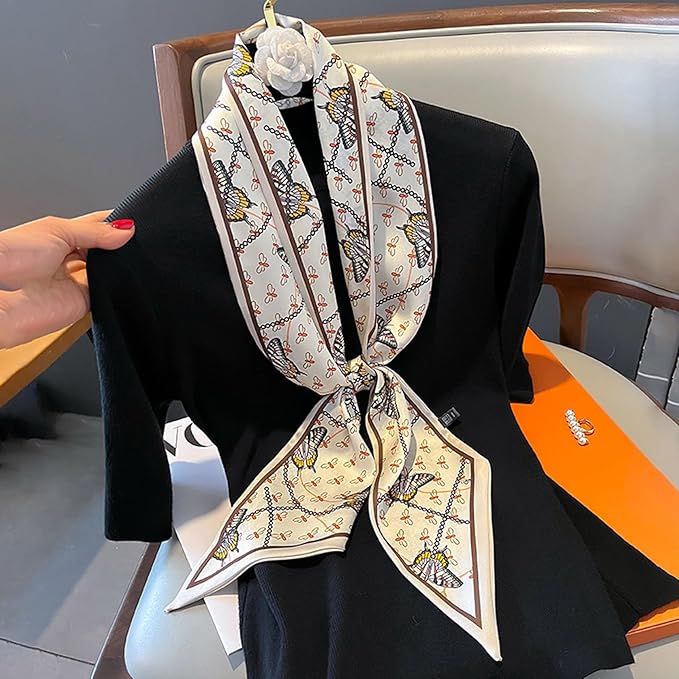 Hair Scarf for Women Silky Satin Headscarf Neck Scarves for Handbag Accessory