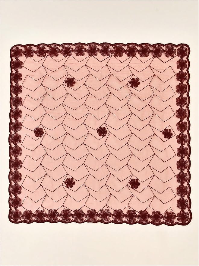 Floerns Women's Flower Embroidery Hair Scarf Headband Sheer Lace Hair Bandana