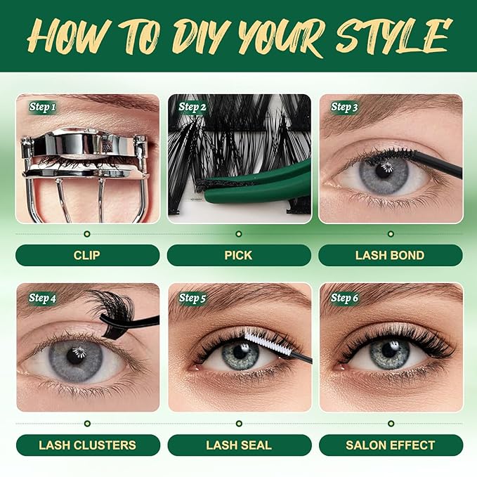 Lash Clusters 96pcs Eyelash Clusters Y02 D Curl 12mm Individual Lashes KEYYOU Volume Wispy Lash Extension Soft&Comfortable Easy DIY at Home(Y02,D-12mm)