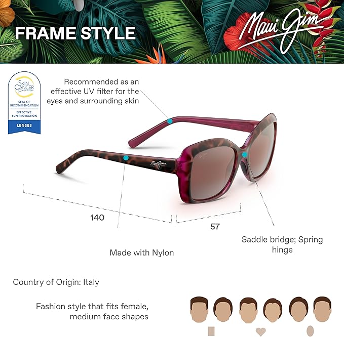 Maui Jim Polarized Women's Orchid Fashion Sunglasses