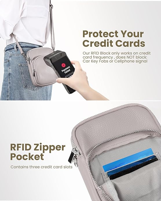 befen Small Genuine Leather Crossbody Bag for Women Trendy Crossbody Purses with RFID Blocking Card Slots