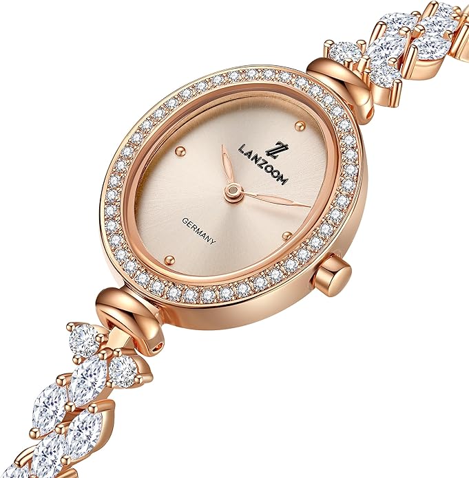LANZOOM Retro Women's Quartz Watch - Stainless Steel case,Gold Filled, Ideal Gift for Holidays and Special Occasions.