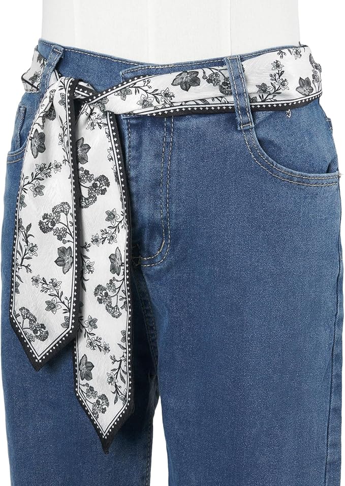 1 Pack Purse Scarf Handbags Skinny Twill Hair Scarves Narrow Neck Scarf Band Women Fashion Accessories Bag Charms