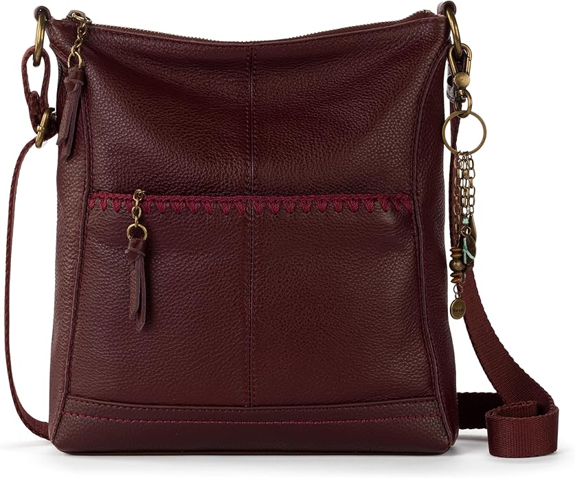 The Sak Lucia Crossbody Bag in Leather, Convertible Purse with Adjustable Strap