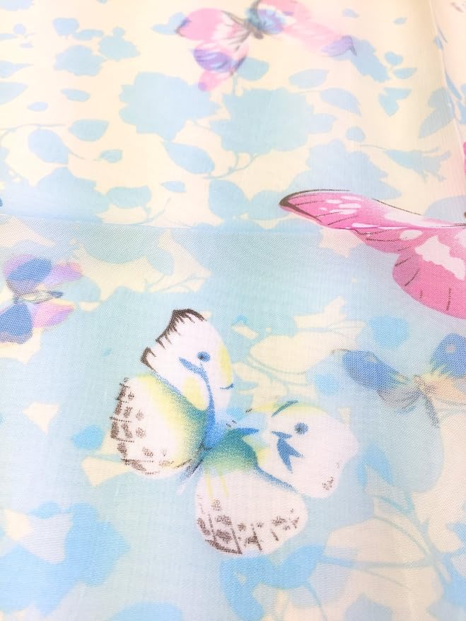 YOUR SMILE Ladies/Women's Lightweight Floral Print/Solid Color mixture Shawl Scarf For Spring Summer season