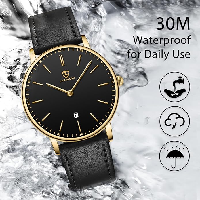 BEN NEVIS Watch, Mens Watch, Minimalist Fashion Simple Wrist Watch Analog Date with Leather Strap