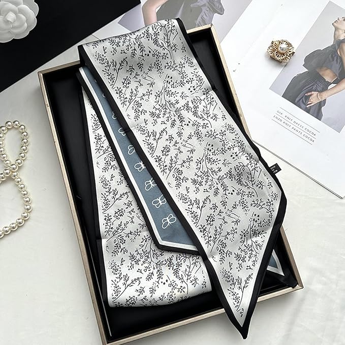 Hair Scarf for Women Silky Satin Headscarf Neck Scarves for Handbag Accessory