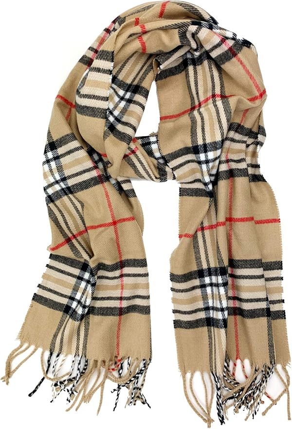Plum Feathers Super Soft Luxurious Cashmere Feel unisex for Men and Women Winter Scarf