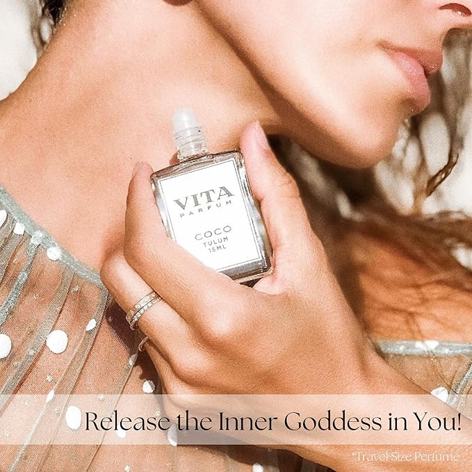 Vita Parfum Gardenia Perfume Oil, Long Lasting, Fresh Clean Island Gardenia blended with Rose, Jasmine, Muguet and Aldehydic Notes, Cruelty Free All Natural Perfume Oil for Mothers Day - 15 ml