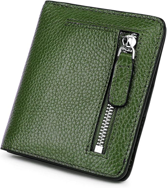 AINIMOER Small Leather Wallet for Women, Ladies Credit Card Holder RFID Blocking Women's Mini Bifold Pocket Purse