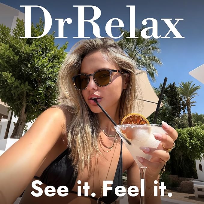 DrRelax Retro Sunglasses Womens Trendy Round Polarized Shades Sun Glasses