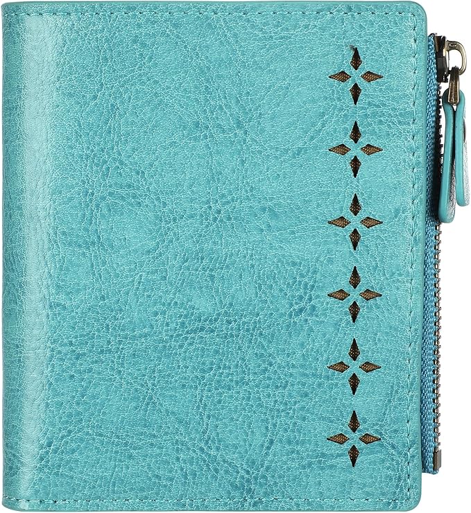 Lavemi Ultra Thin Small Compact Leather Womens Girls Wallets RFID Blocking Credit Card Holder for Women