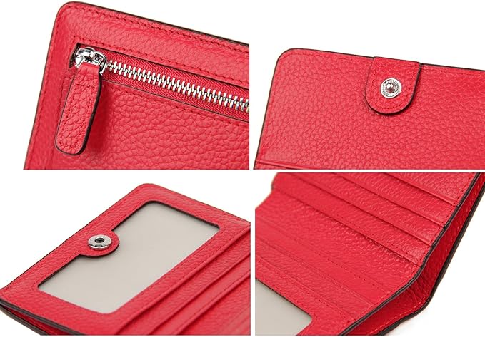 AINIMOER Small Leather Wallet for Women, Ladies Credit Card Holder RFID Blocking Women's Mini Bifold Pocket Purse