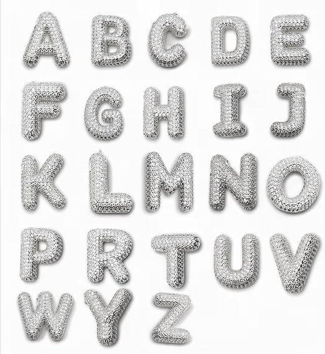 LUCA SMITH Initial Necklaces for Women, Dainty Balloon Bubble Letter, Name Letter Alphabet Pendant Layered Choker Chain Jewelry Gift