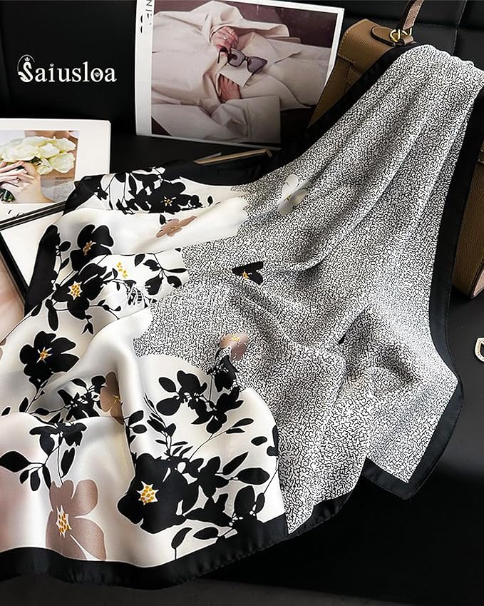 Neck Scarf For Womens Silky Head Scarves Hair Bandanas Square Scarf Fashion Accessories lightweight