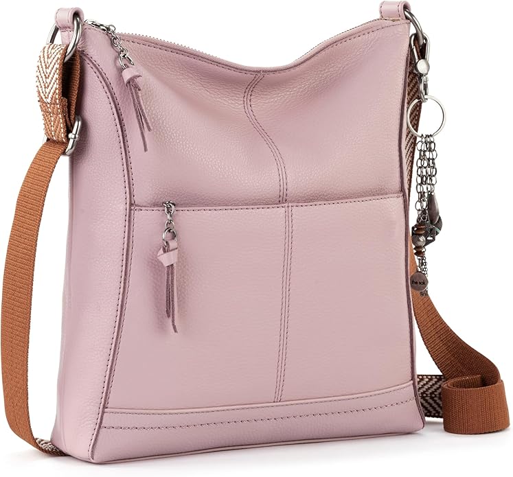 The Sak Lucia Crossbody Bag in Leather, Convertible Purse with Adjustable Strap
