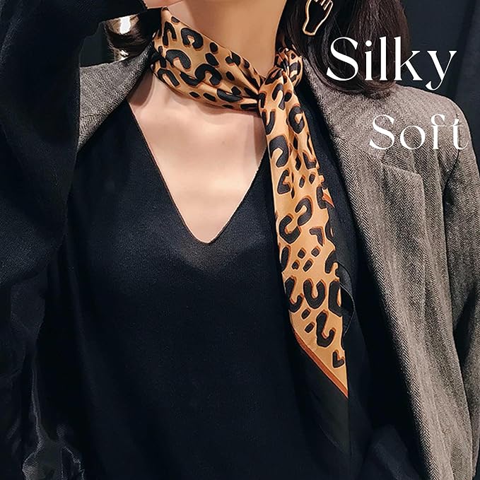 Dailyacc Hair Bandanas Scarf For Women Lightweight Fashion Neck Silk Satin Head Scarves For Sleeping Handbags Scarf