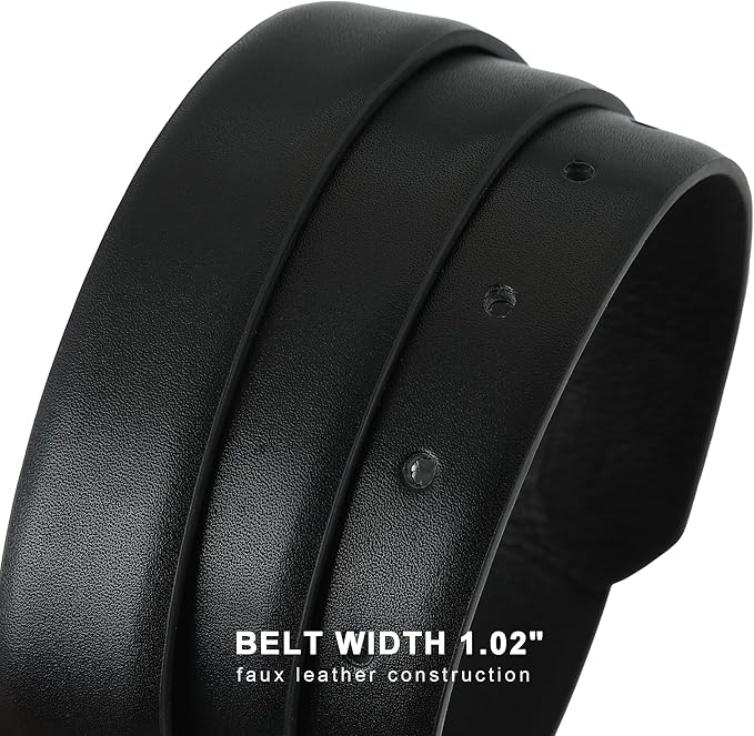 Earnda Belts for Women Faux Leather Waist Belt with Gold/Silver Buckle Casual Jeans Pants Dresses