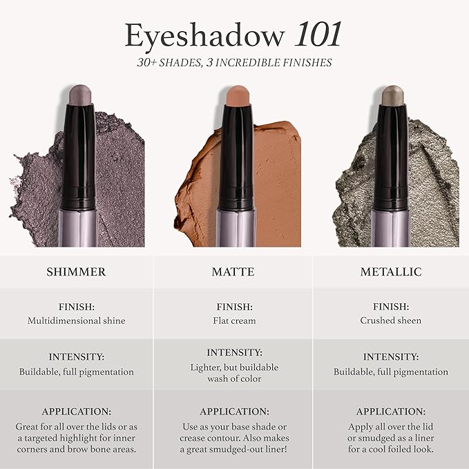 Julep Eyeshadow 101 Crème-to-Powder Waterproof Eyeshadow Stick Duo – Long-Lasting, Crease-Proof, Easy Apply with Built-in Smudger -Taupe Shimmer and Stone