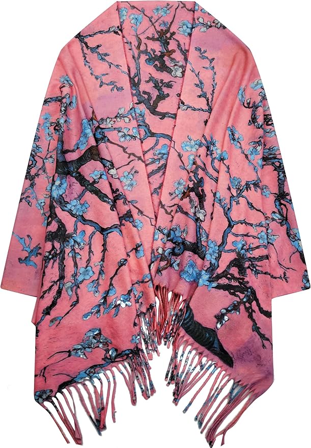 VENVSBEE Van Gogh Art Print Scarf for Women Best Gift Soft Warm Shawl Wrap Pashmina Rave