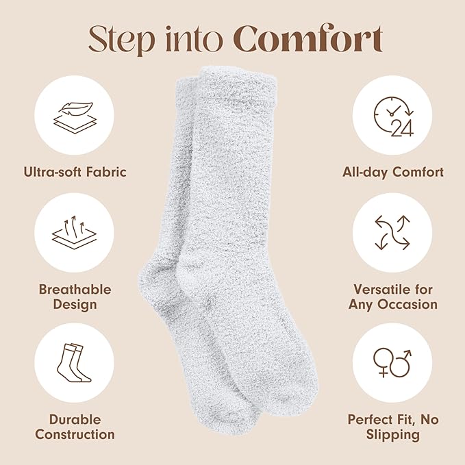 Unboxme Gifts Warm & Cozy Ultra-Luxe Cloud Sock for Women & Men - Super Soft Luxurious Fabric Sleep Socks