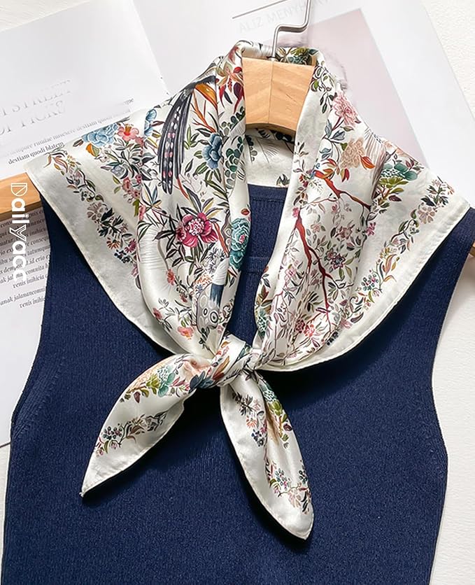 Dailyacc Hair Bandanas Scarf For Women Lightweight Fashion Neck Silk Satin Head Scarves For Sleeping Handbags Scarf