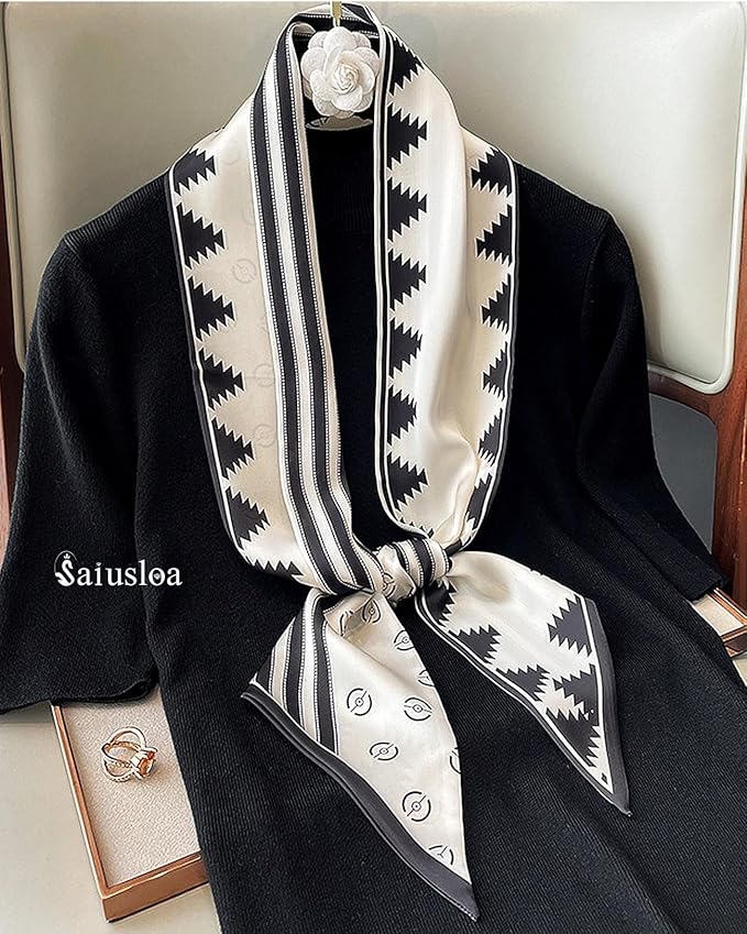 Purse Scarf For Handbags Head Scarves For Women's Hair Bags Scarfs Long Skinny Scarves Fashion Silky
