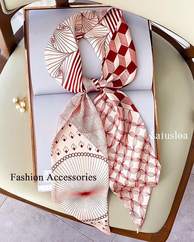 Purse Scarf For Handbags Head Scarves For Women's Hair Bags Scarfs Long Skinny Scarves Fashion Silky