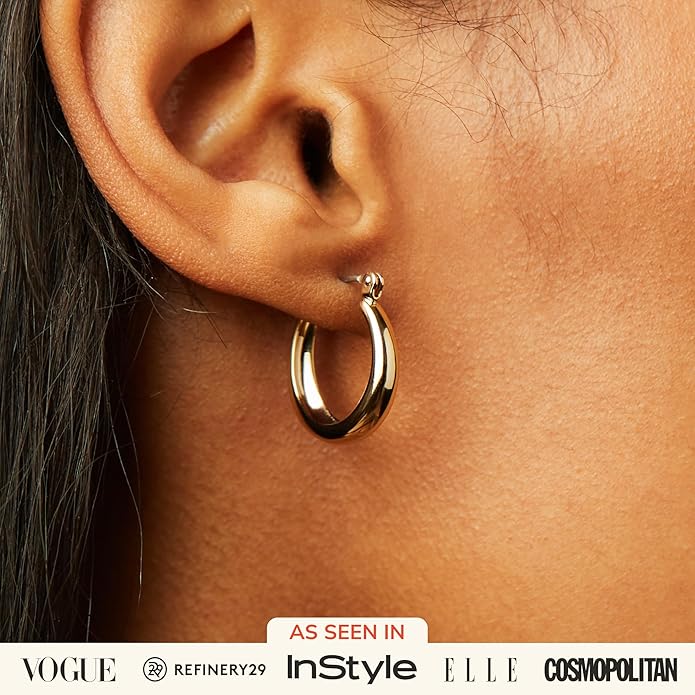 Ana Luisa Hoop Earrings for Women - 14K Gold Plated & Silver Rhodium Plated Assorted Earring Styles - Dainty, Small Gold Hoop Earrings - Hypoallergenic Tarnish-Free Jewelry - Gifts for Women