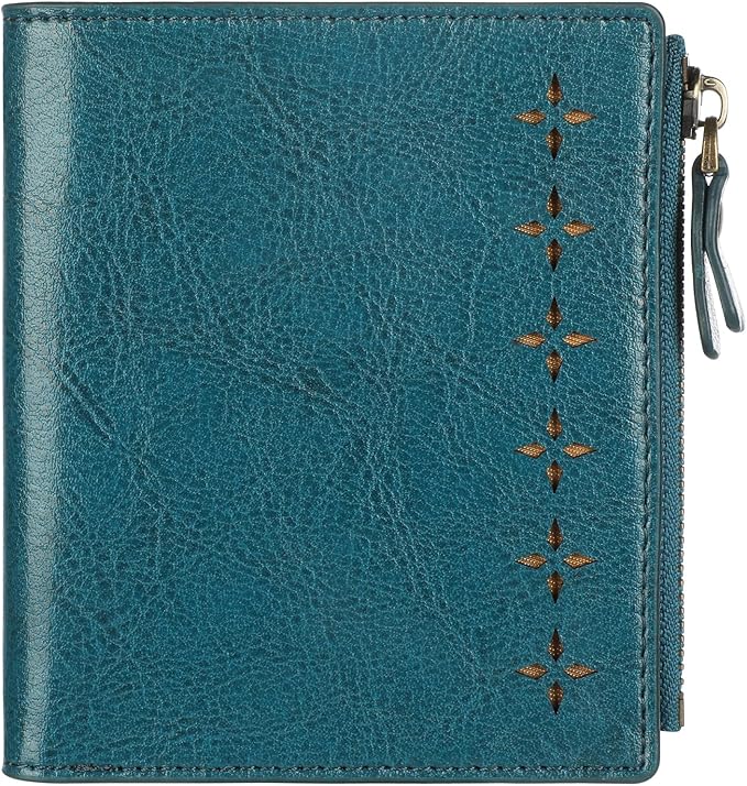 Lavemi Ultra Thin Small Compact Leather Womens Girls Wallets RFID Blocking Credit Card Holder for Women