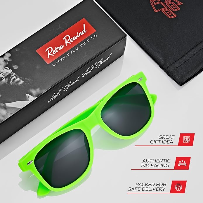Retro Rewind Polarized Sunglasses for Men and Women - UV Protection Classic Sun Glasses