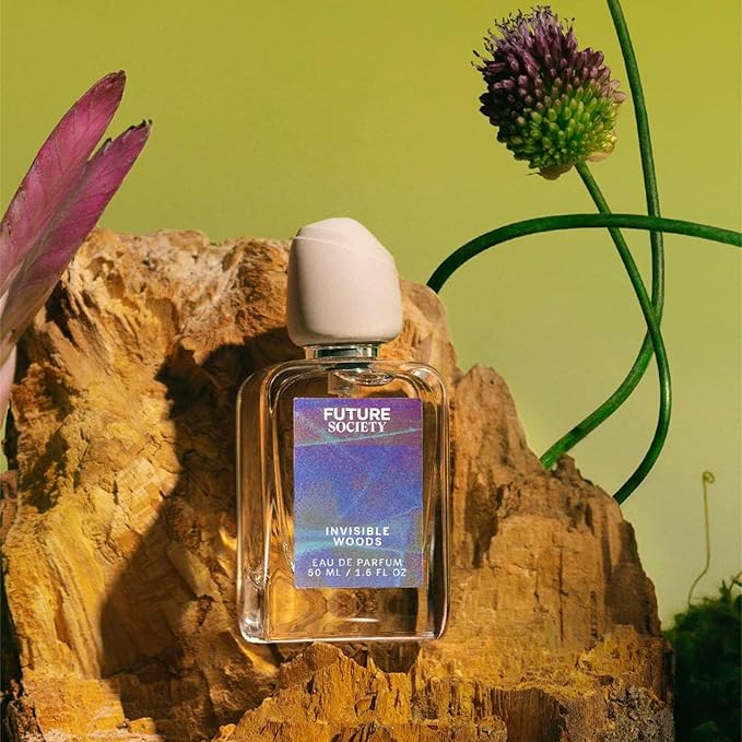 Future Society Invisible Woods Perfume - Rich Woody Floral Eau de Parfum with Notes of Eucalyptus, Grapefruit, & Rose - Luxury Perfume Inspired by India’s Bloom - Modern Unisex Fragrance - 50ml
