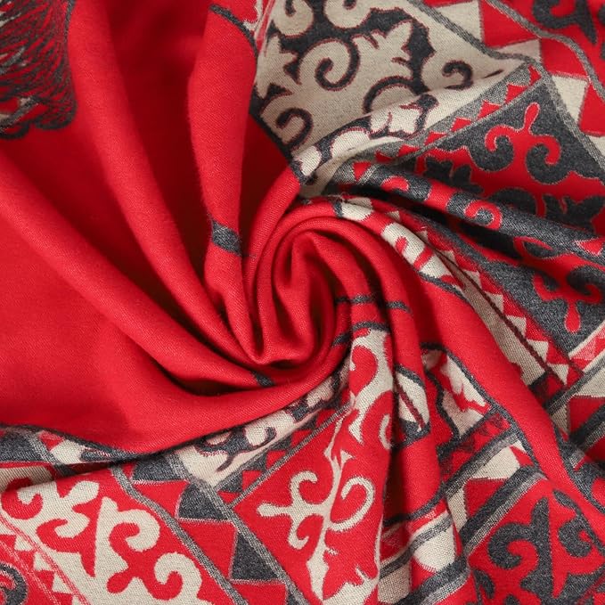 EXTREE Scarfs for Women Pashmina Silky Shawl Wrap for Evening Dressing Blanket Open Front Poncho Cape