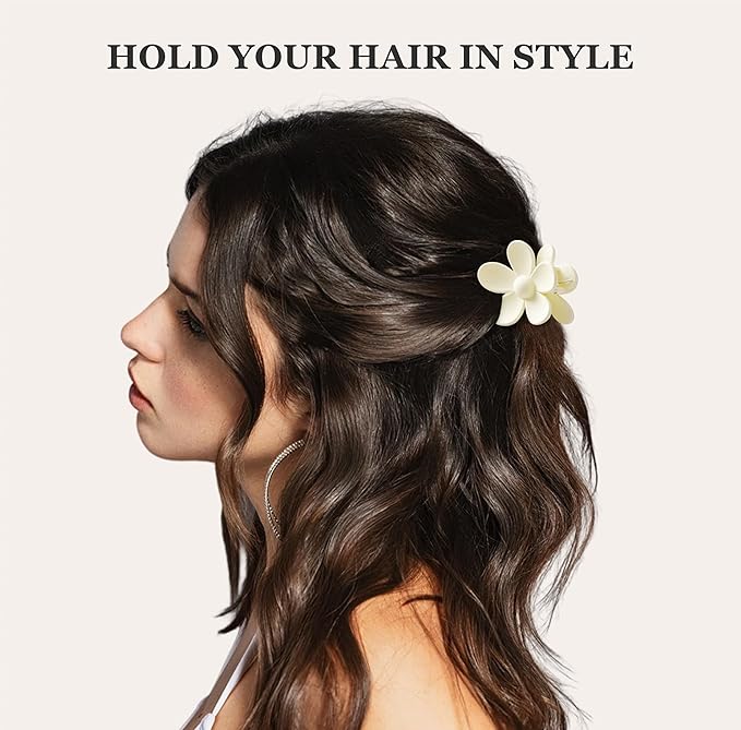 Matte Hair Clips for Women, 12 PCS Small Hair Claw Clips for Thin/Medium Fine Hair 1.6 Inch Banana Claw Clips 4 Style Non-Slip Cute Hair Accessories
