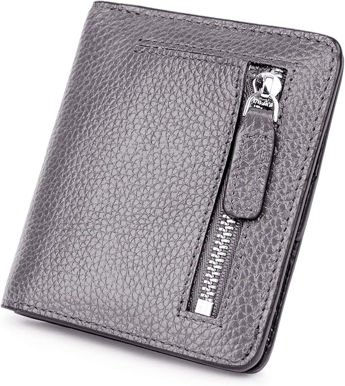 AINIMOER Small Leather Wallet for Women, Ladies Credit Card Holder RFID Blocking Women's Mini Bifold Pocket Purse