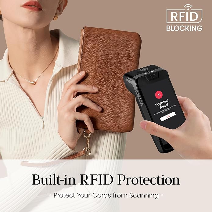 befen Genuine Leather Wristlet Clutch RFID Blocking Bag Cell Phone Wallet Purse Wristlet Wallet Purses and Handbags for Women