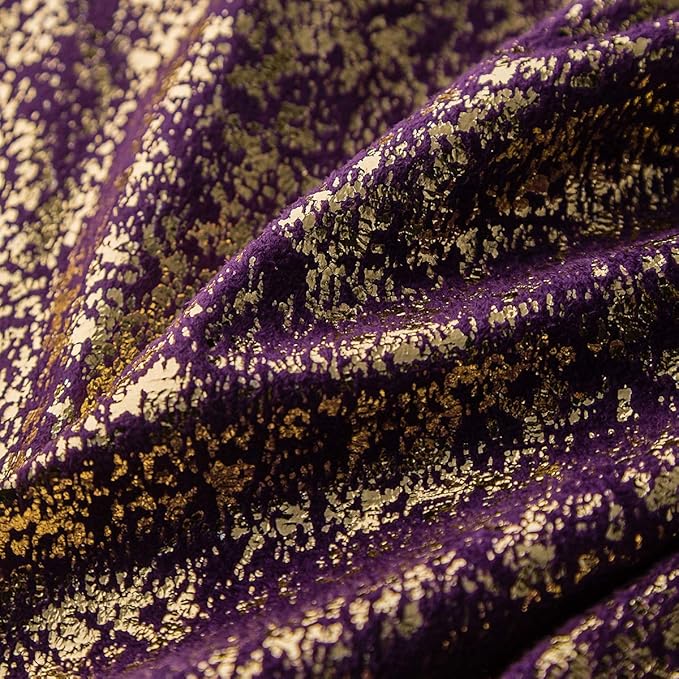 Set of 2, Gold Pillow Cover,Throw Pillow Covers,Cushion Cases, Decorative Square Pillow Case for Home Sofa Couch Chair Back Seat Bedroom Car, Invisible Zipper, 22x22 in (Bronzing- Lavender Purple)