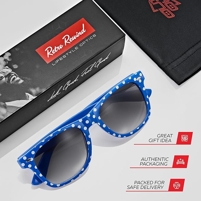 Retro Rewind Polka Dot Vintage Fashion Sunglasses for Women UV400