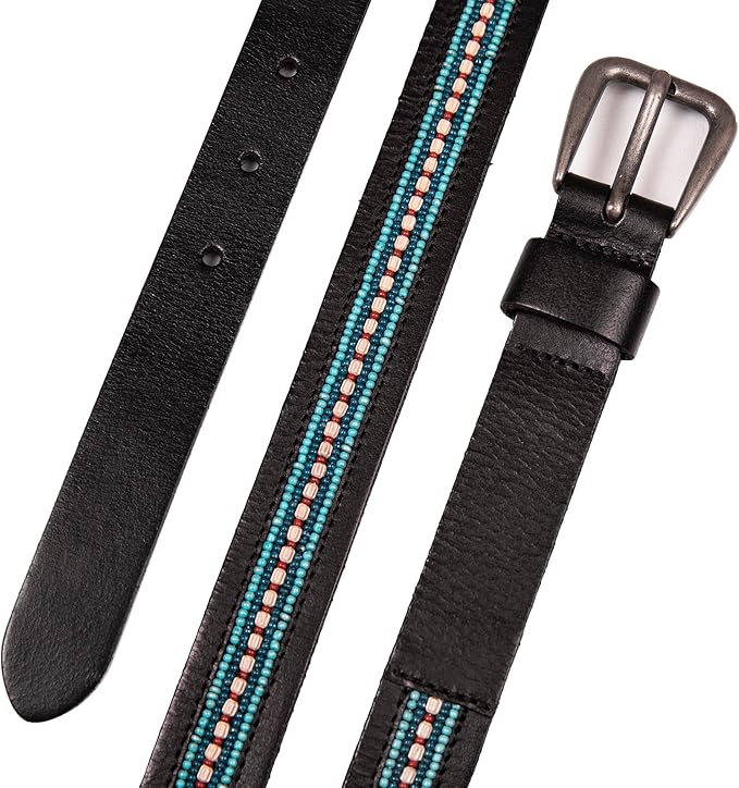 Lucky Brand Women's Western-Inspired Leather Belt | Classic | American Heritage | Casual | Vintage | Cowboy