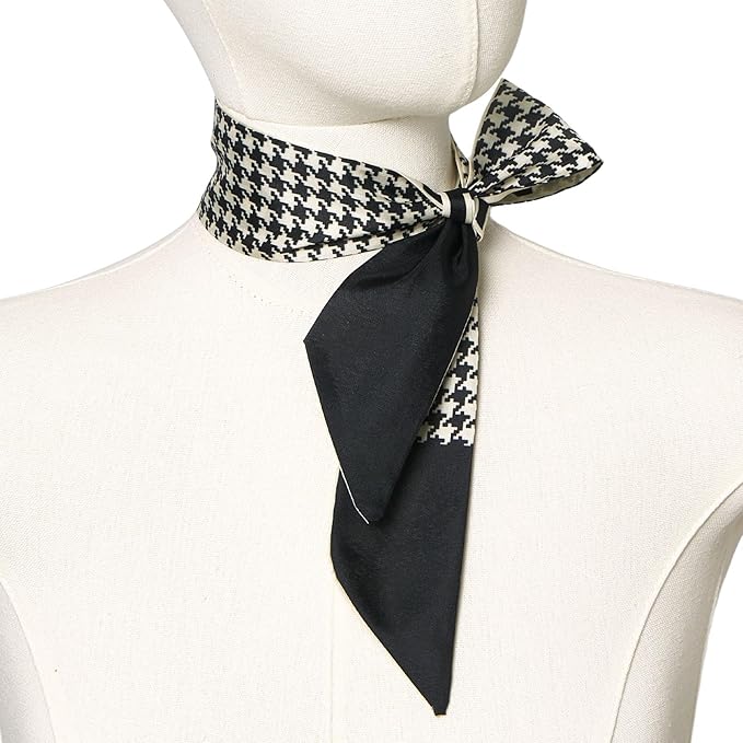 4 Pack Purse Scarf Handbags Skinny Twill Hair Scarves Narrow Neck Scarf Band Women Fashion Accessories Bag Charms