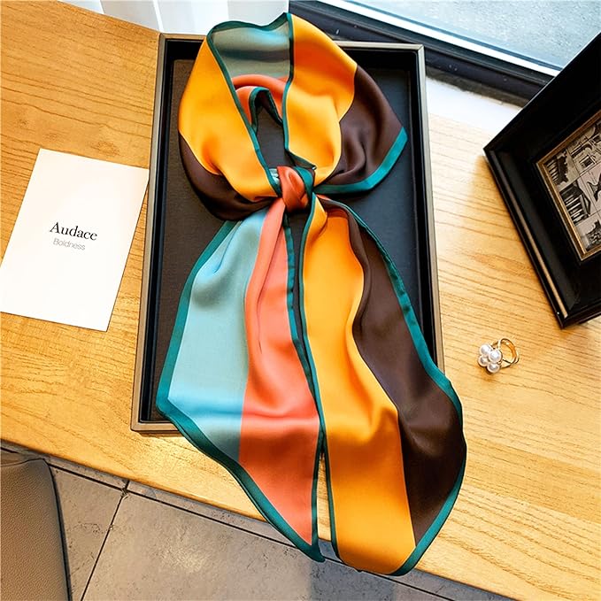 Purse Scarf For Handbags Head Scarves For Women's Hair Bags Scarfs Long Skinny Scarves Fashion Silky