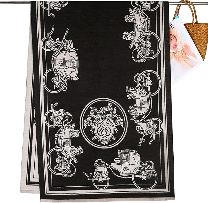EXTREE Scarfs for Women Pashmina Silky Shawl Wrap for Evening Dressing Blanket Open Front Poncho Cape