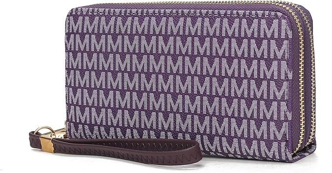 MKF Collection Wristlet Wallet for Women, Small Vegan Leather Credit Card Holder with Zipper Coin Pocket Wallet Purse Handbag By Mia K