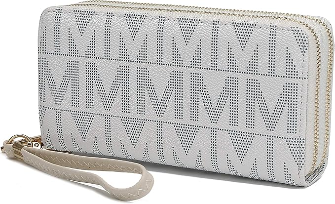 MKF Collection Wristlet Wallet for Women, Small Vegan Leather Credit Card Holder with Zipper Coin Pocket Wallet Purse Handbag By Mia K