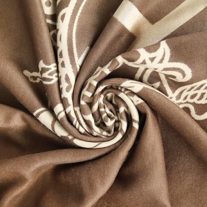 EXTREE Scarfs for Women Pashmina Silky Shawl Wrap for Evening Dressing Blanket Open Front Poncho Cape